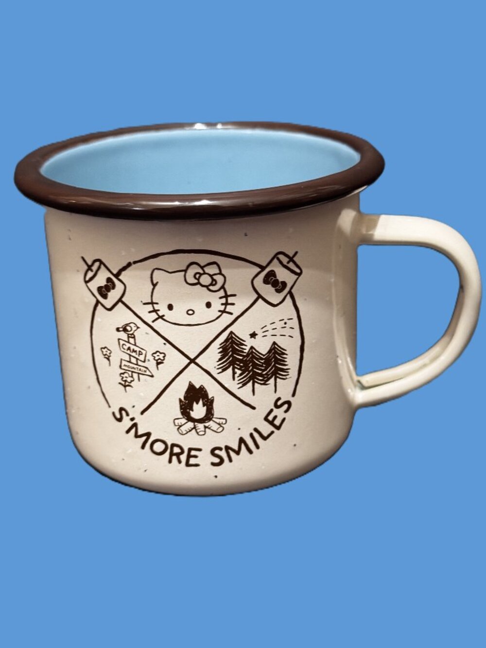Sanrio x Lootcrate Hello Kitty S'More Smiles Enamel Camp Mug, 12 oz., Circa 2020